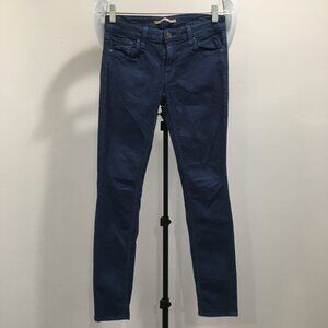 VINCE Deep Sea Wash Vintage Boy 5 Pocket Logo Hardware Skinny Jeans